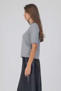 Τ-shirt με κασμίρι medium grey