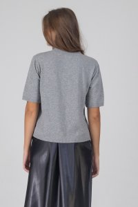 Τ-shirt με κασμίρι medium grey