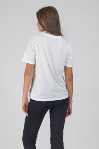 Printed basic t-shirt white-black