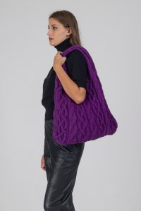 Knitted bag violet