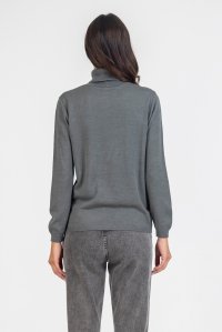 Πουλόβερ ζιβάγκο με μαλλί medium grey