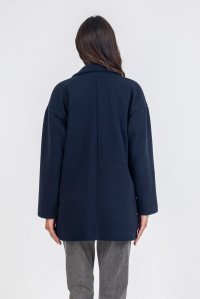 Short oversized coat navy