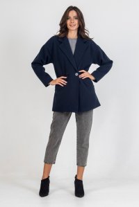 Short oversized coat navy