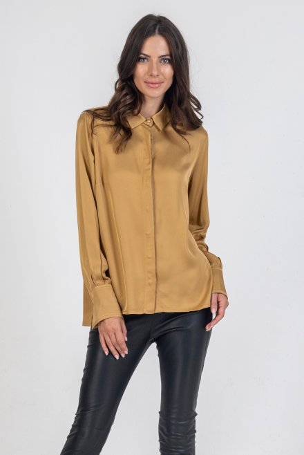 Satin shirt gold