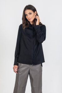 Satin shirt black