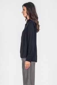 Satin shirt black