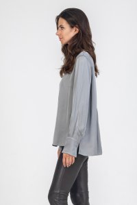 Satin shirt grey