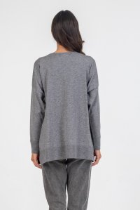 Viscose-blend sweater medium grey