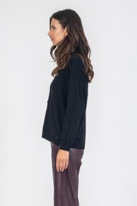 Casmere blend oversized cardigan black