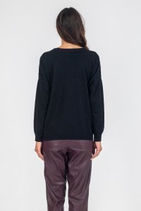 Casmere blend oversized cardigan black