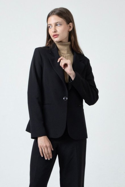 Crepe blazer black