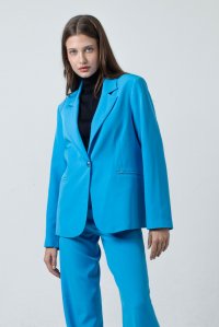 Crepe blazer baby blue