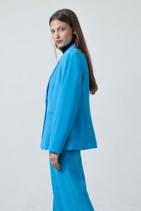 Crepe blazer baby blue