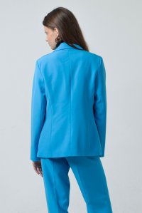 Crepe blazer baby blue