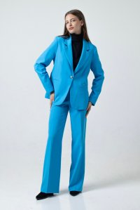 Crepe blazer baby blue