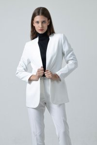 Crep blazer mao ivory