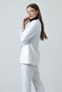 Crep blazer mao ivory