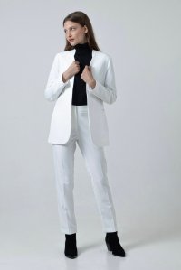 Crep blazer mao ivory