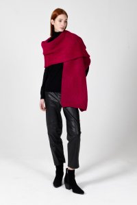 Mohair-lurex blend wrap magenta