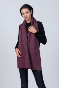 Mohair-lurex blend wrap bordeaux