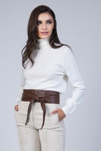 Leather belt brown