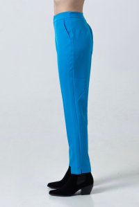 Crepe cut-out pants baby blue