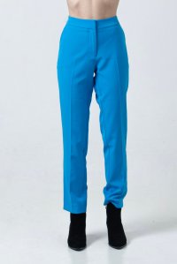 Crepe cut-out pants baby blue