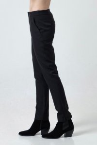 Crepe cut-out pants black