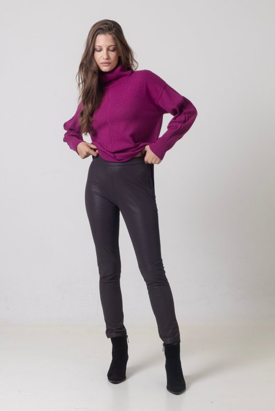 TOP FW31013K CHERRY - PANTS FW34034F DARK PURPLE 2