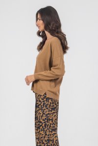 Casmere blend oversized cardigan camel