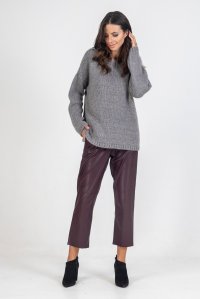 Mohair-lurex blend oversized sweater medium grey