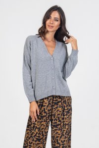 Casmere blend oversized cardigan medium grey