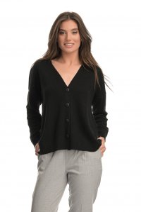 Cashmere blend oversized cardigan black