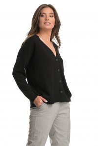 Cashmere blend oversized cardigan black